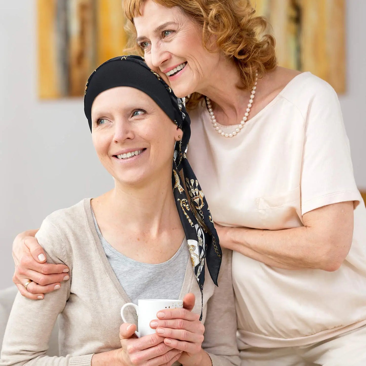 Muslim Women Headwear Turbans Silky Head Scarf With Wide Band Printed Sleeping Hat Hijab Bonnet Hair Cover Ready To Wear - NamafadStore