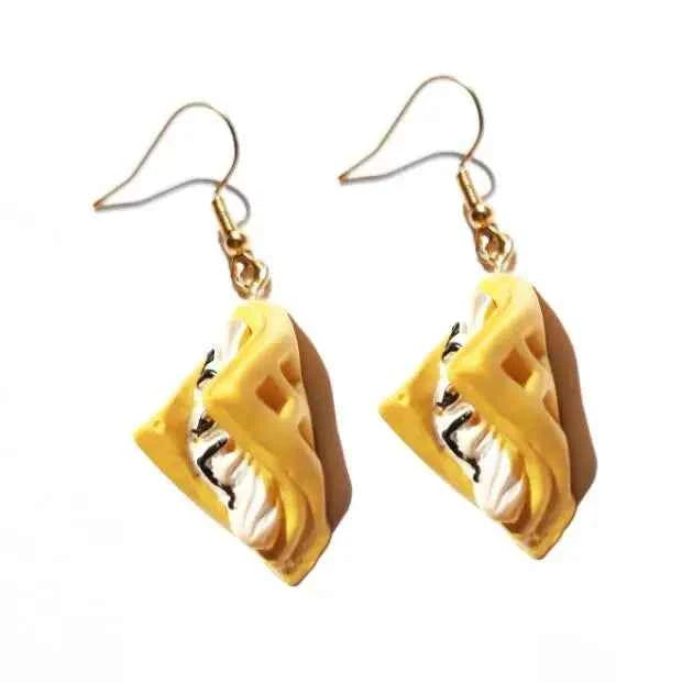 Earring For Women Resin Drop Custom Made Cute Girls Eardrop Funny Bread Baguette Pie Cookies Gift Handmade