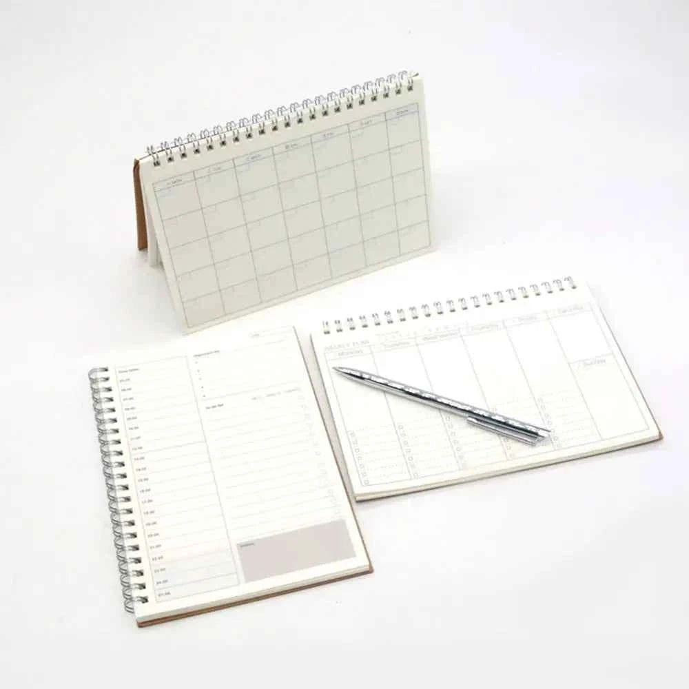 Daily Weekly Monthly Planning Schedule Retro Coil Coil Planner This To Do List Organizer Improve Productivity Manual
