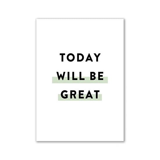 Nordic Motivational Text Art Posters and Prints Letters Canvas Painting Wall Art for Room Decoration Bedroom Home Wall Decor