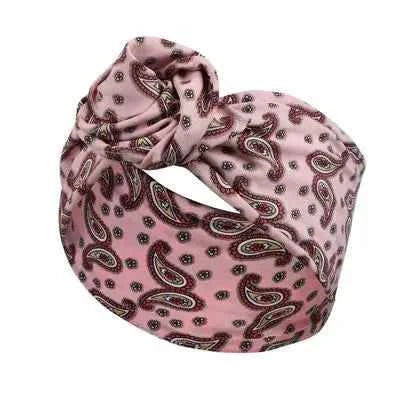2022 New Fashion Women Folding Iron Wire Headband Bohemian Girl Cross Turban Bandanas Print Hairbands Hair Accessories