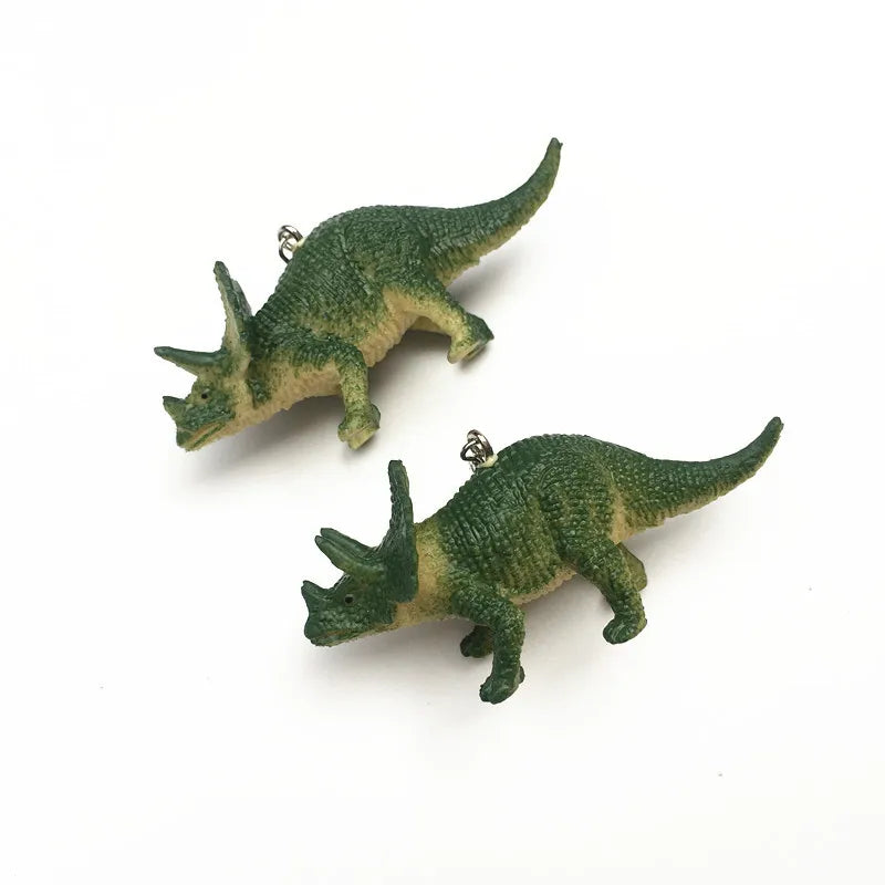 Donarsei Funny 3D Dinosaur Resin Drop Earrings For Women Cute Handmade Animal Dinosaur Dangle Earrings Gift