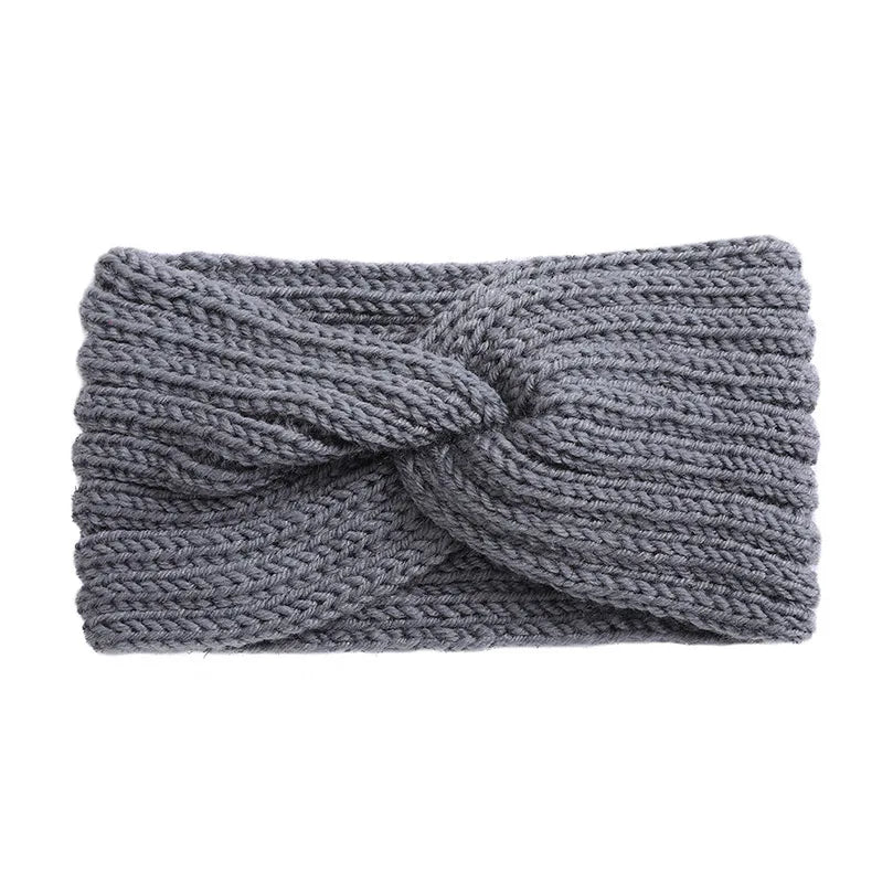 Wool Knitted Knot Cross Headband for Women Autumn Winter Bow Elastic Hairbands Girls Hair Accessories Headwear Hair Bands New - NamafadStore