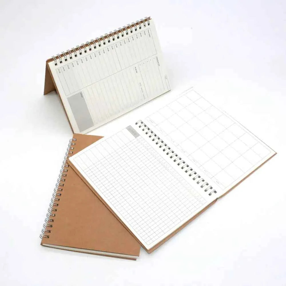 Daily Weekly Monthly Planning Schedule Retro Coil Coil Planner This To Do List Organizer Improve Productivity Manual