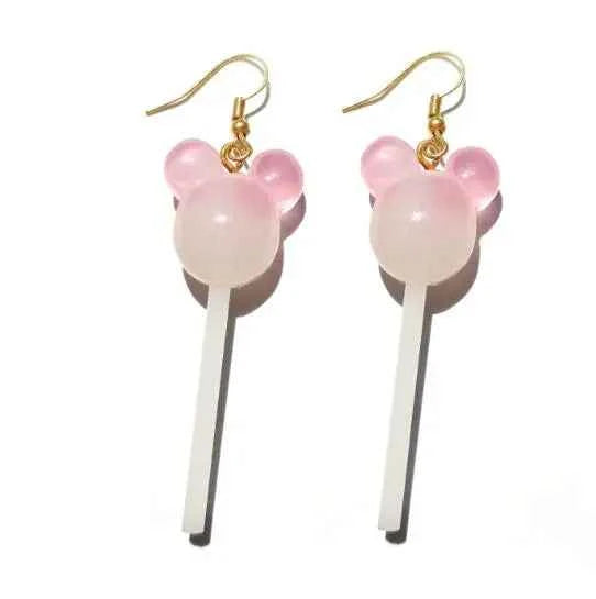 Earring For Women Resin Lollipop Drop Earrings Children Jewelry Custom Made Handmade Cute Girls Cotton Candy Gift