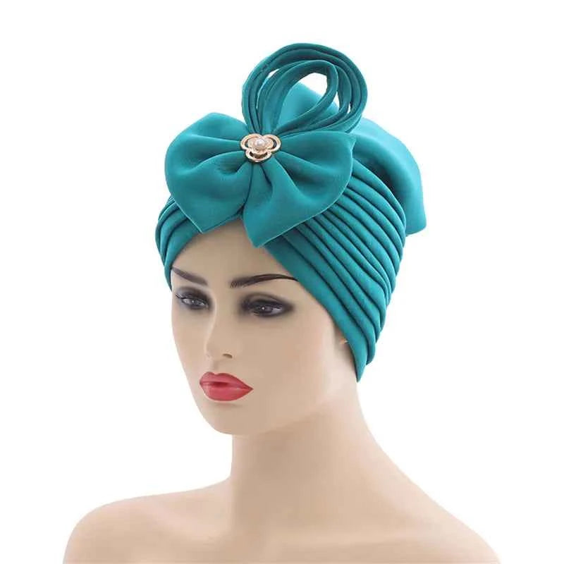 Handmade Nigerian Wedding Gele African Auto Gele Headtie Muslim Turban Cap Arab India Hat Female Head Wraps Turbante Mujer