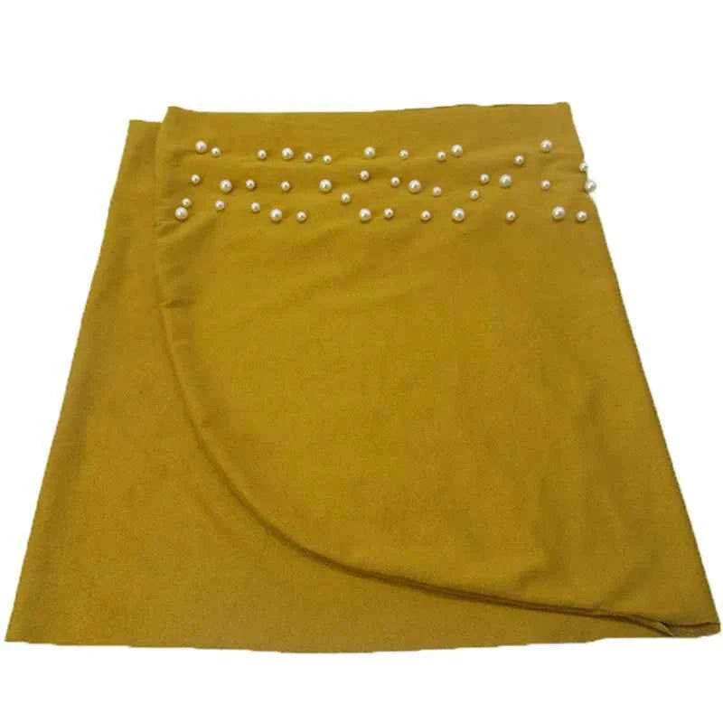 New Muslim Suede Turban Cap – Twist Velvet Beaded Hijab Bonnet for Women