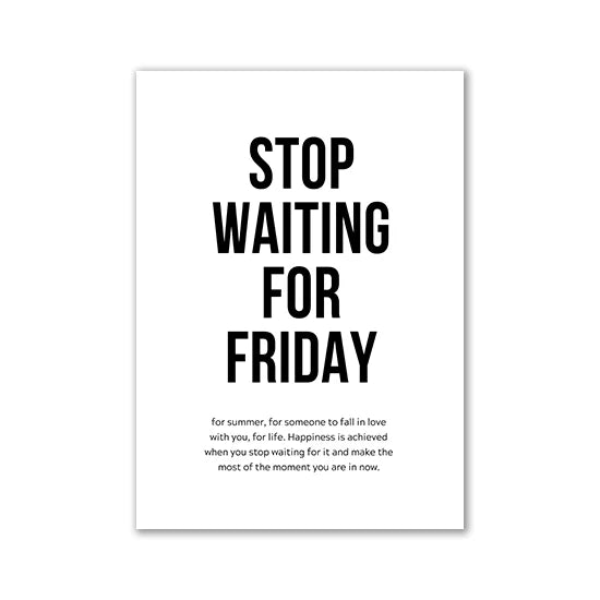 Nordic Motivational Text Art Posters and Prints Letters Canvas Painting Wall Art for Room Decoration Bedroom Home Wall Decor
