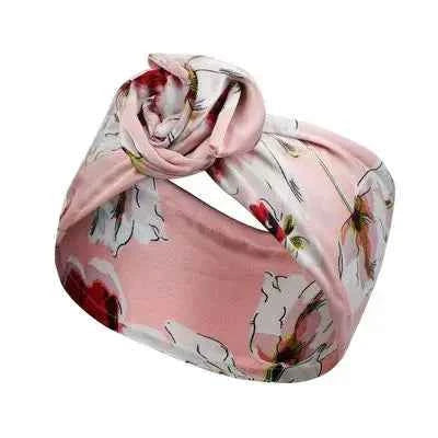 2022 New Fashion Women Folding Iron Wire Headband Bohemian Girl Cross Turban Bandanas Print Hairbands Hair Accessories