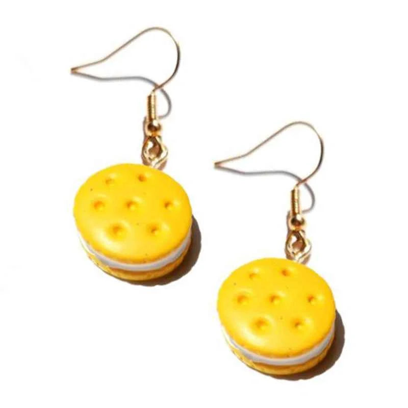 Earring For Women Resin Drop Custom Made Handmade Cute Girls Sweet Gift Cookies Macaron Cake Food Donuts