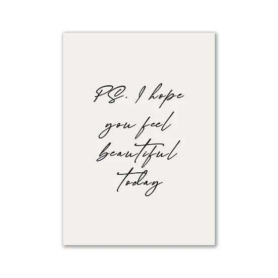Nordic Motivational Text Art Posters and Prints Letters Canvas Painting Wall Art for Room Decoration Bedroom Home Wall Decor
