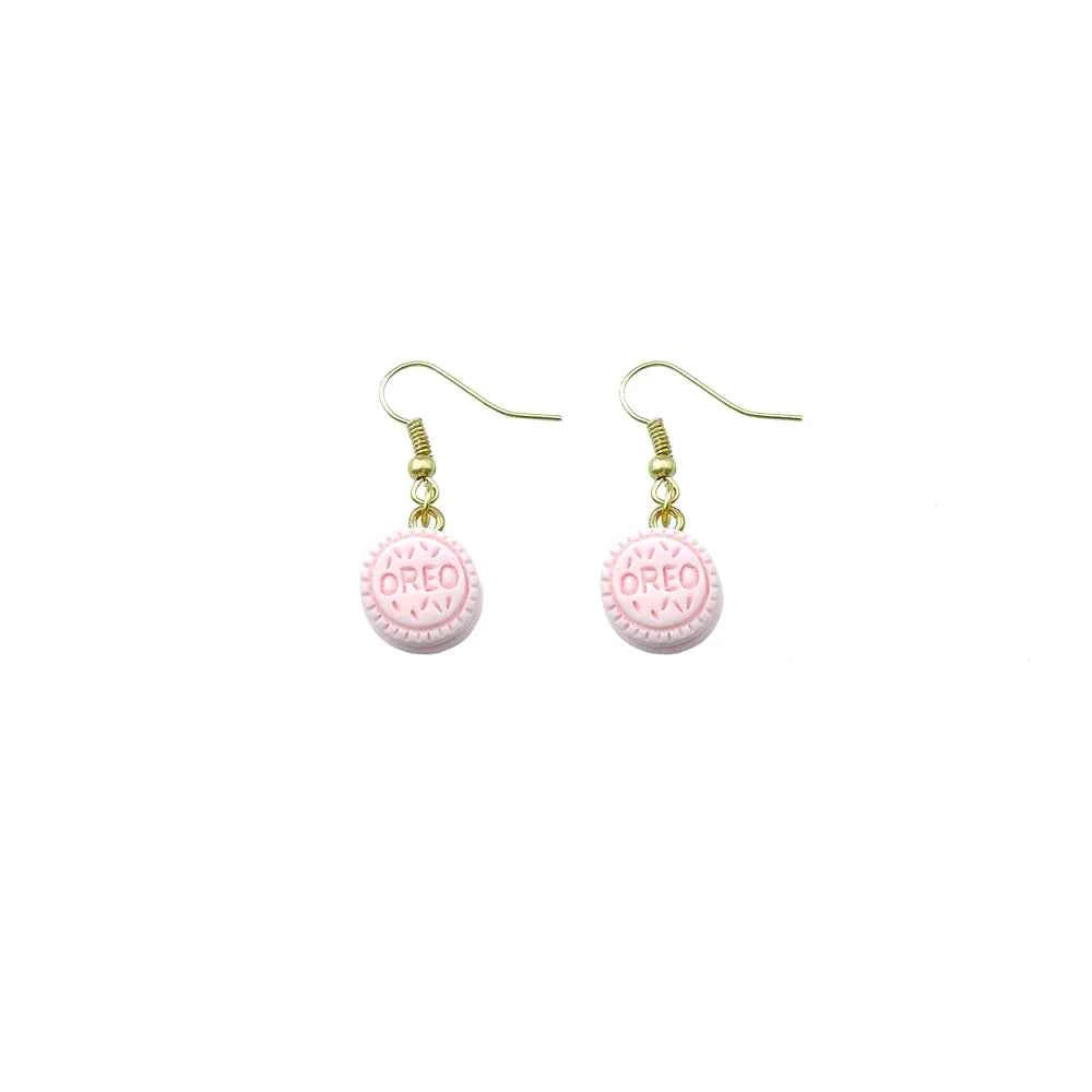 Cute Donuts Chocolate Earring For Women Resin  Biscuits Drop Earrings Children Handmade Jewelry DIY Gifts