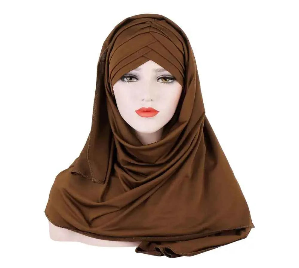 2020 muslim jersey instant hijab scarf for women femme musulman ready to wear hijabs underscarf cap and headscarf two in one