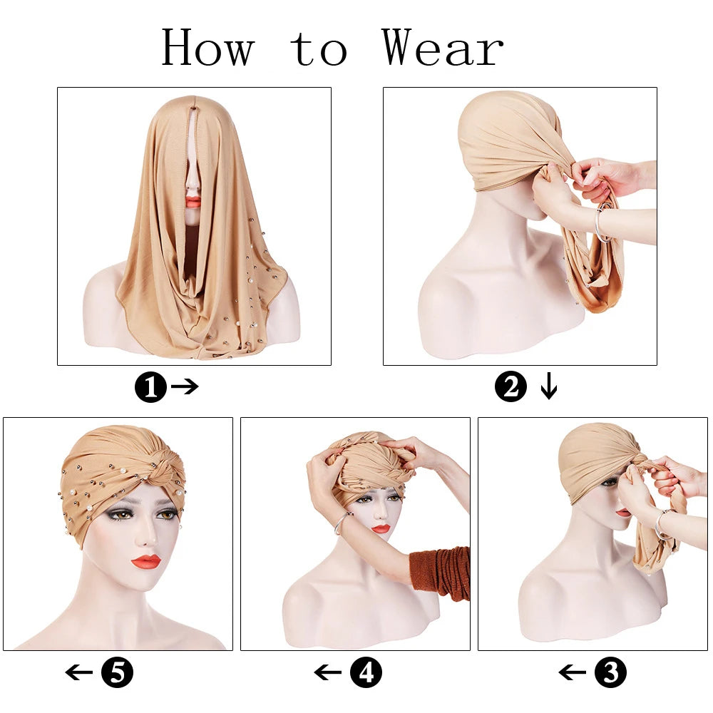 Muslim Women Suede Inner Hijab Caps Female Head Wraps Scarves Turbante Mujer India Africain Hat Turban Femme Musulman - NamafadStore