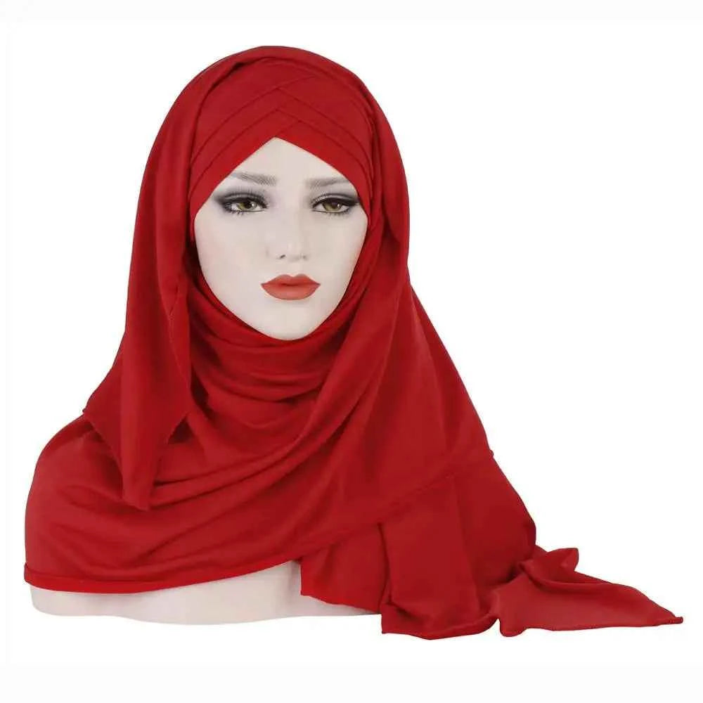 2020 muslim jersey instant hijab scarf for women femme musulman ready to wear hijabs underscarf cap and headscarf two in one
