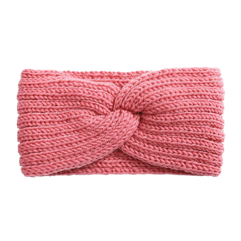 Wool Knitted Knot Cross Headband for Women Autumn Winter Bow Elastic Hairbands Girls Hair Accessories Headwear Hair Bands New - NamafadStore