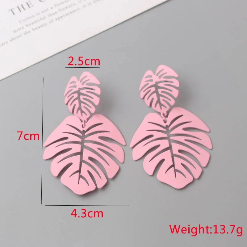 Pink Color Dangle Earrings for Women Korean Fashion Flower Long Hanging Earrings Butterfly Heart Pendants Twist Drop Earrings