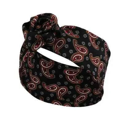2022 New Fashion Women Folding Iron Wire Headband Bohemian Girl Cross Turban Bandanas Print Hairbands Hair Accessories