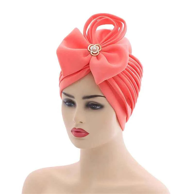 Handmade Nigerian Wedding Gele African Auto Gele Headtie Muslim Turban Cap Arab India Hat Female Head Wraps Turbante Mujer