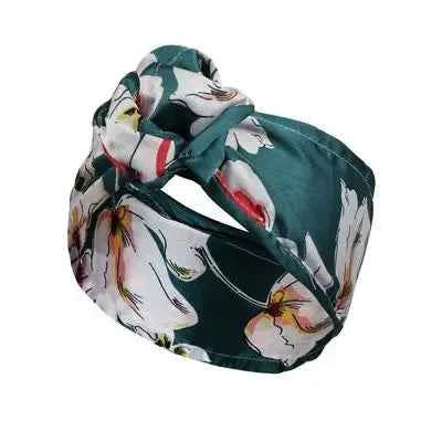 2022 New Fashion Women Folding Iron Wire Headband Bohemian Girl Cross Turban Bandanas Print Hairbands Hair Accessories