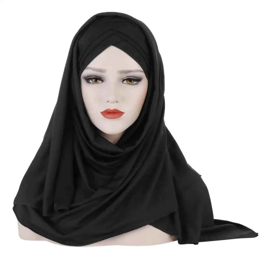 2020 muslim jersey instant hijab scarf for women femme musulman ready to wear hijabs underscarf cap and headscarf two in one