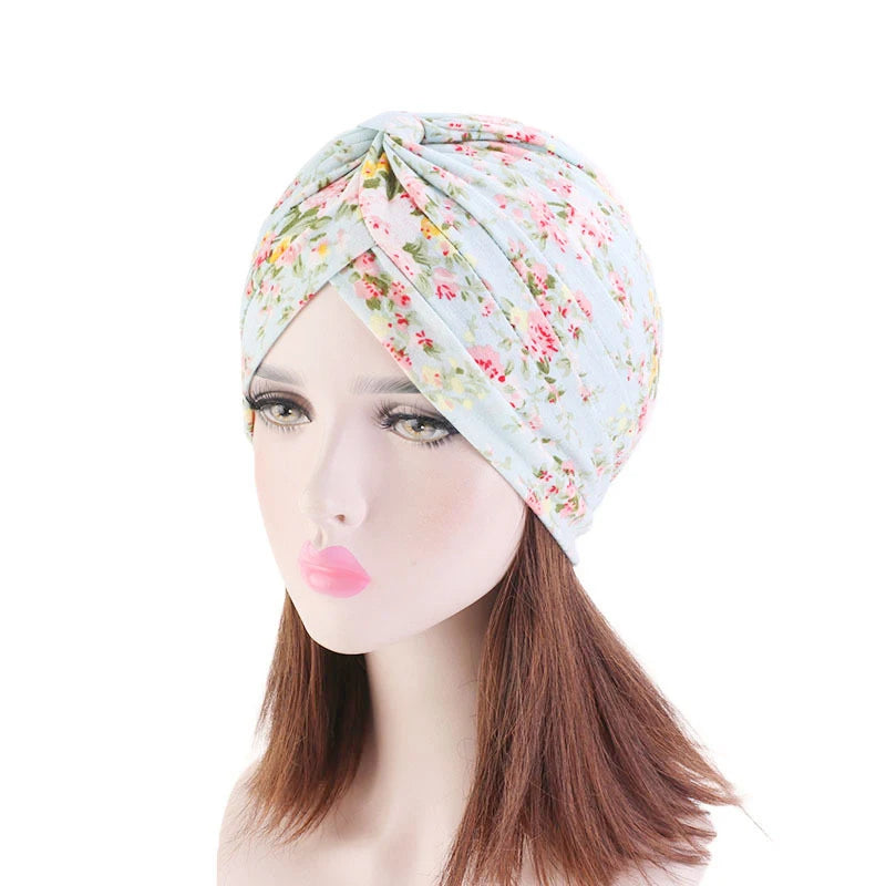 2021 New Crinkle Soft Stretchy Africa Hijab Caps Muslim Wrap Head Turban India Hat Flowers Headtie Chemo Bonnet Ready To Wear - NamafadStore