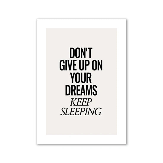 Nordic Motivational Text Art Posters and Prints Letters Canvas Painting Wall Art for Room Decoration Bedroom Home Wall Decor