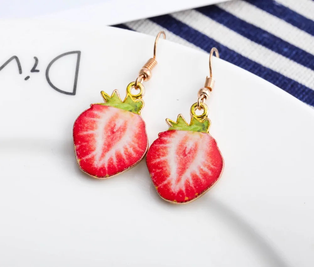 Women Earring Made Cute Girls Eardrop Funny Gift Sweet Handmade Cartoons Mini Fruit Drink Ham Sausage Toothpaste Shampoo