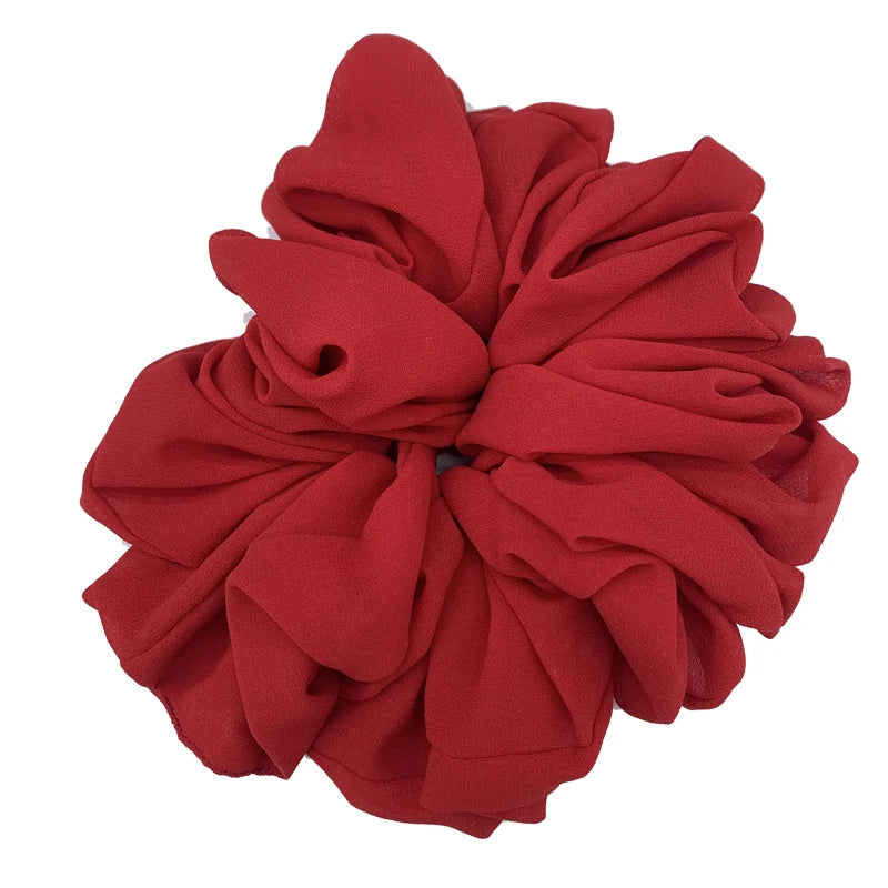 Large stretchy no-slip Hijab volumizers Chiffon hair volumizing scrunchies women hair ties muslim rubbler band hair accessories - NamafadStore