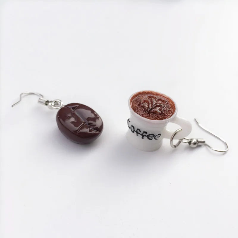 Women Earring Made Cute Girls Eardrop Funny Gift Sweet Handmade Cartoons Mini Fruit Drink Ham Sausage Toothpaste Shampoo