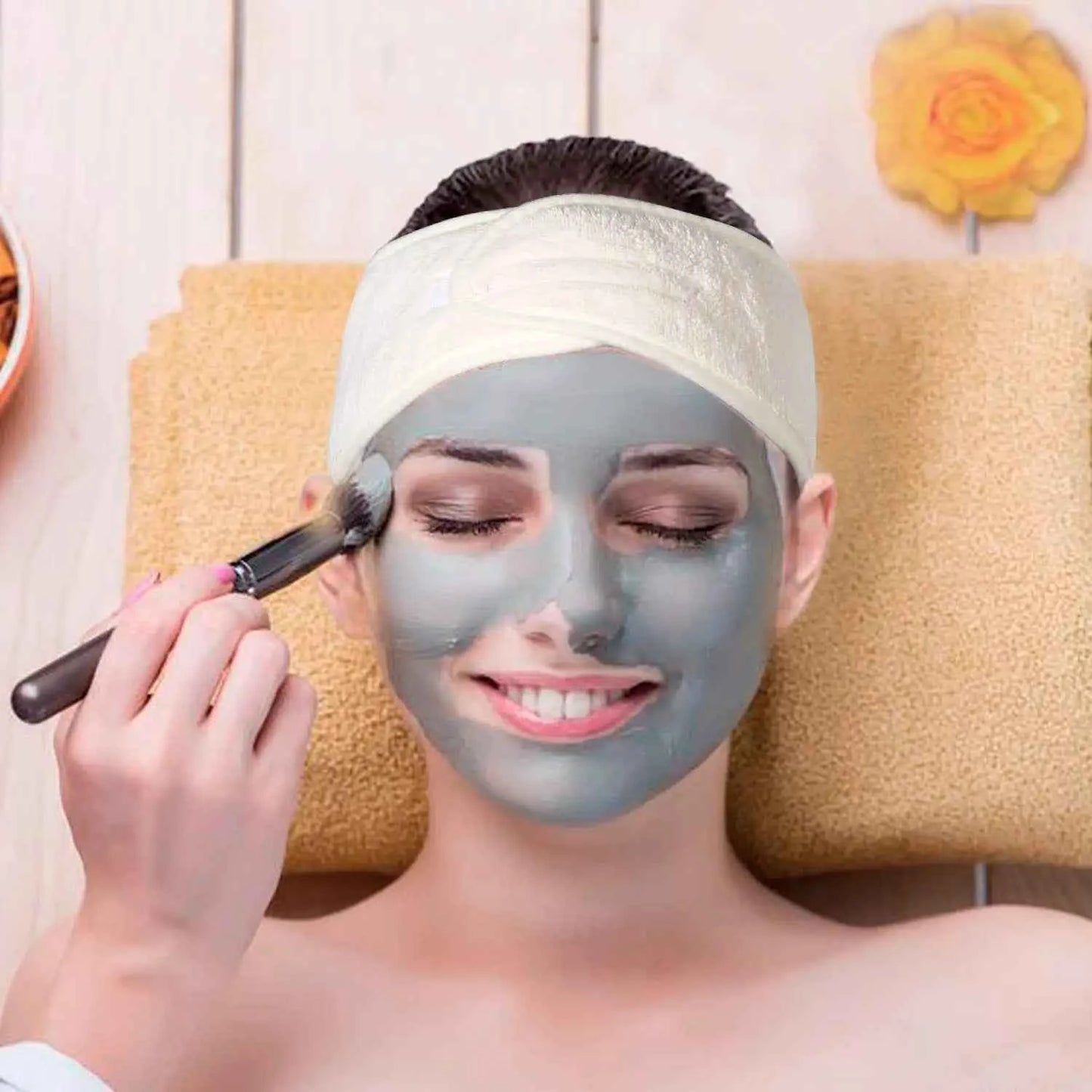 Perm Facial Headband Make Up Wrap Head Cloth Headband Adjustable Towel for Face Washing,absorb water hairdresser styling tools