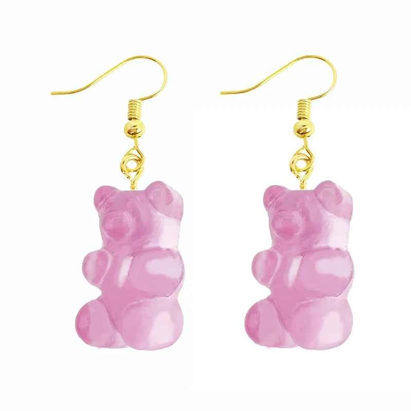 Women Earring Resin Drop Funny Custom Cute Girls Gift Eardrop Kids Animal Duck Frog Rabbit Owl Cub Gummy Flamingo