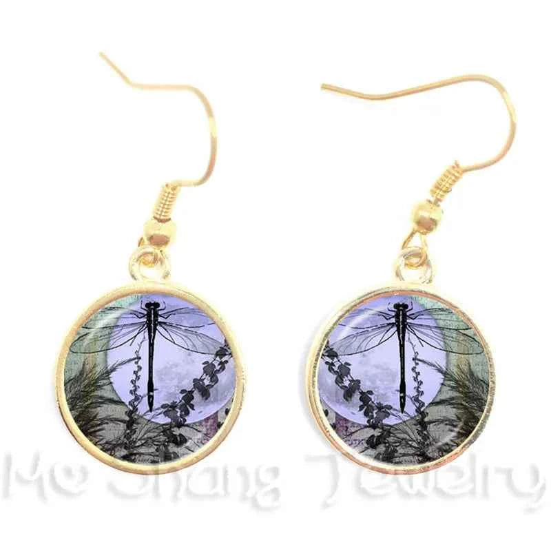 New Arrival 16mm Cabochon Glass Stone Buttons Cabochon Insect Butterfly For Drop Earrings For Women Best Gift For Her