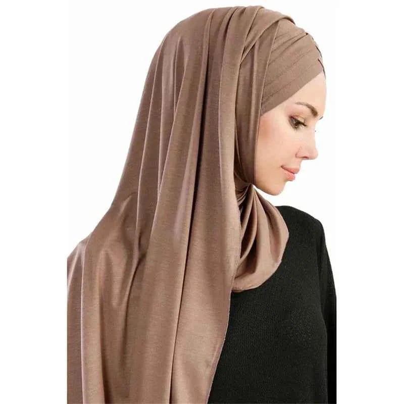 2020 muslim jersey instant hijab scarf for women femme musulman ready to wear hijabs underscarf cap and headscarf two in one