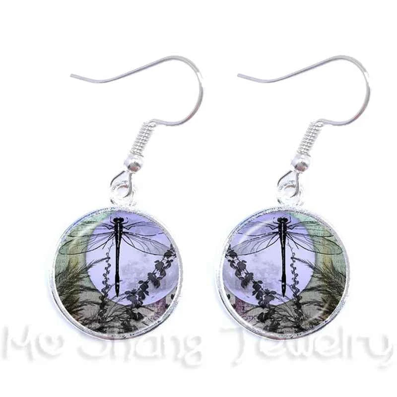 New Arrival 16mm Cabochon Glass Stone Buttons Cabochon Insect Butterfly For Drop Earrings For Women Best Gift For Her