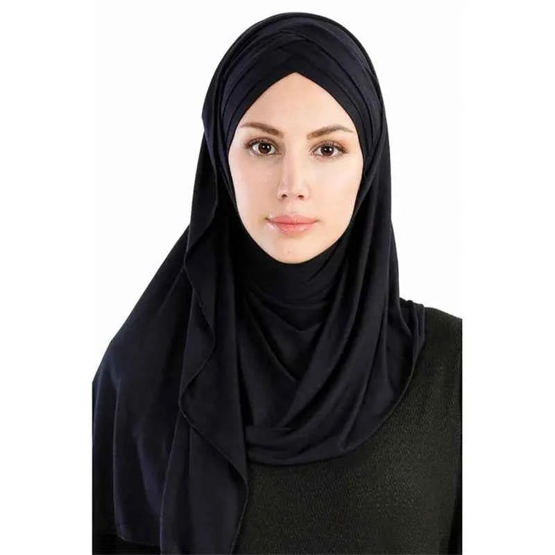 2020 muslim jersey instant hijab scarf for women femme musulman ready to wear hijabs underscarf cap and headscarf two in one