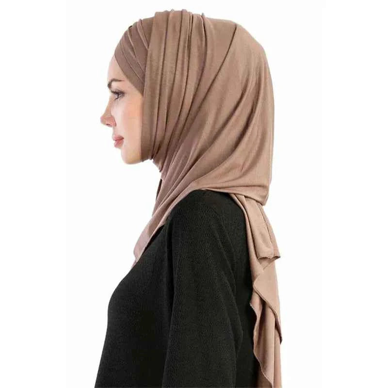 2020 muslim jersey instant hijab scarf for women femme musulman ready to wear hijabs underscarf cap and headscarf two in one