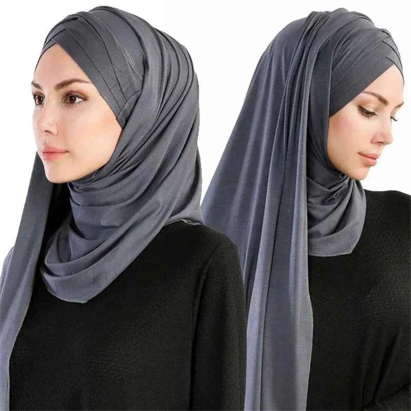 2020 muslim jersey instant hijab scarf for women femme musulman ready to wear hijabs underscarf cap and headscarf two in one