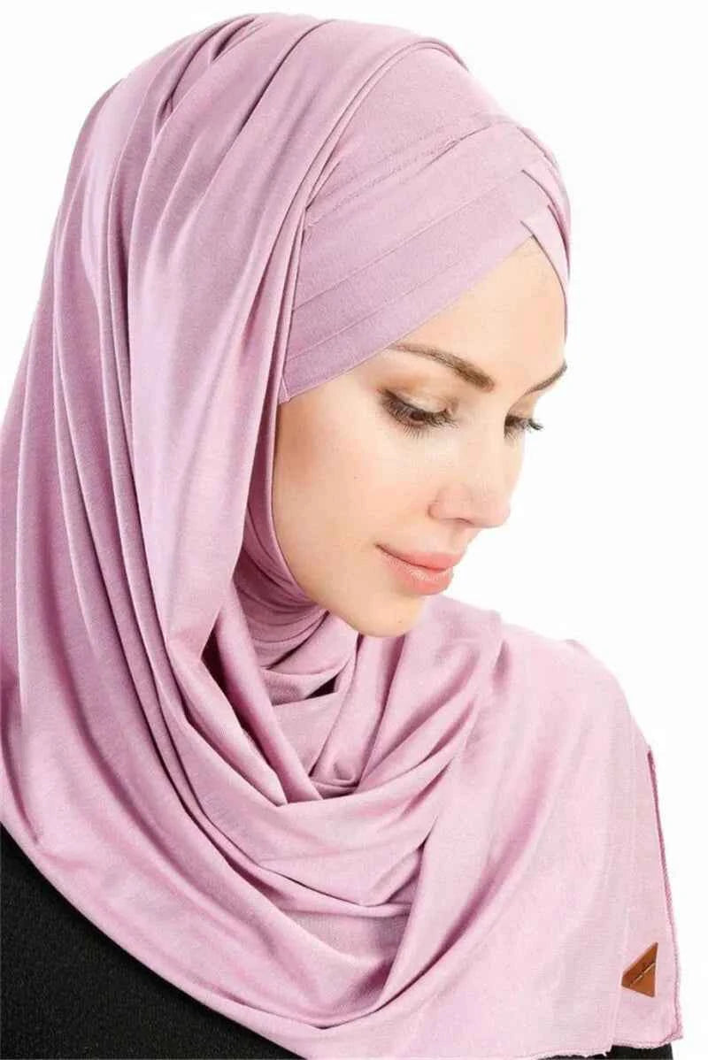 2020 muslim jersey instant hijab scarf for women femme musulman ready to wear hijabs underscarf cap and headscarf two in one