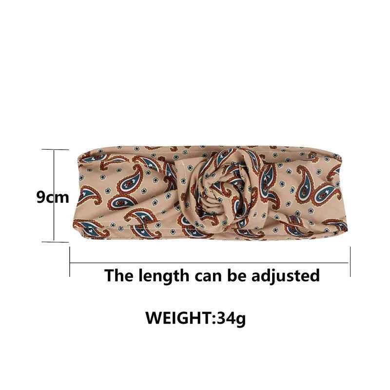 2022 New Fashion Women Folding Iron Wire Headband Bohemian Girl Cross Turban Bandanas Print Hairbands Hair Accessories