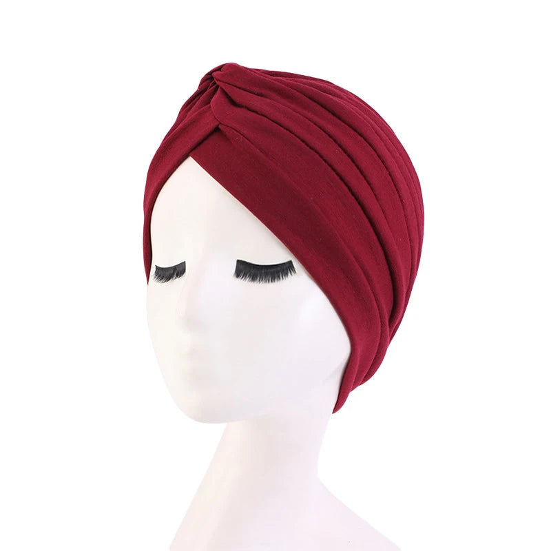 New Africa Hijab Caps Soft Stretchy Turban Head Wrap with Floral Design for Chemo and Everyday Wear