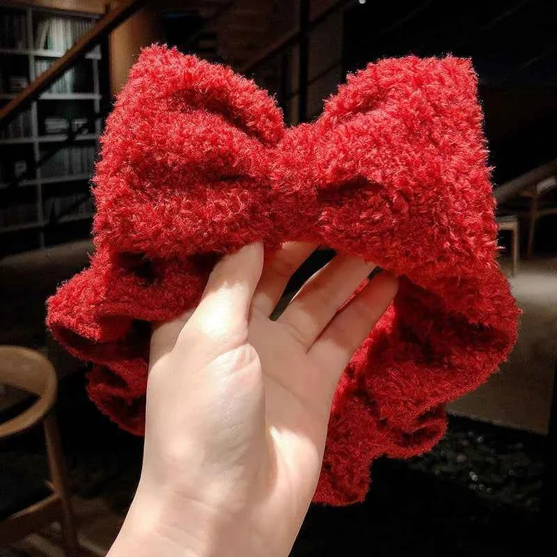 Wash Face Hair Holder Hairbands Soft Warm Coral Fleece Bow Animal Ears Headband For Women Girls Turban Fashion Hair Accessories