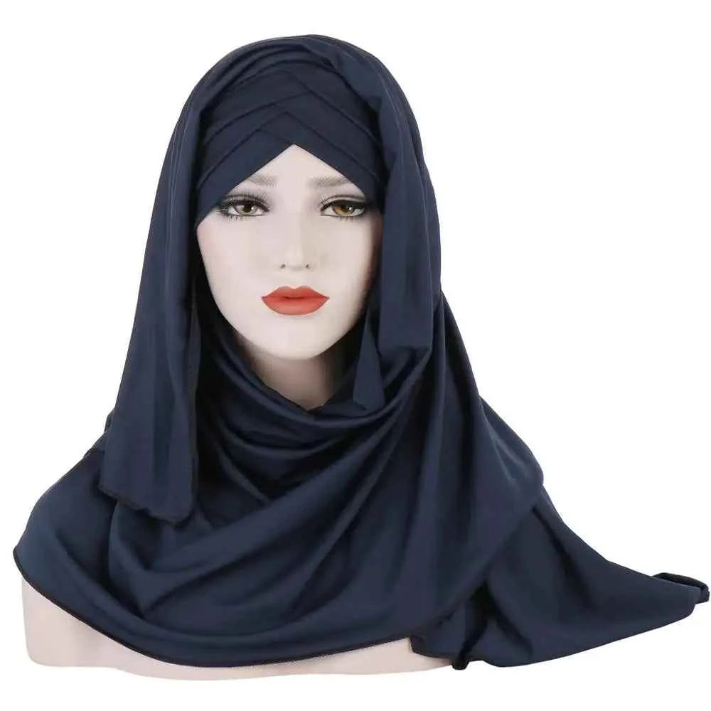 2020 muslim jersey instant hijab scarf for women femme musulman ready to wear hijabs underscarf cap and headscarf two in one