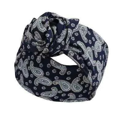 2022 New Fashion Women Folding Iron Wire Headband Bohemian Girl Cross Turban Bandanas Print Hairbands Hair Accessories
