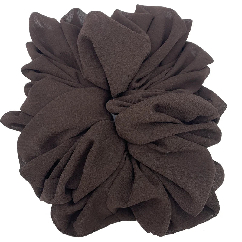 Large stretchy no-slip Hijab volumizers Chiffon hair volumizing scrunchies women hair ties muslim rubbler band hair accessories - NamafadStore