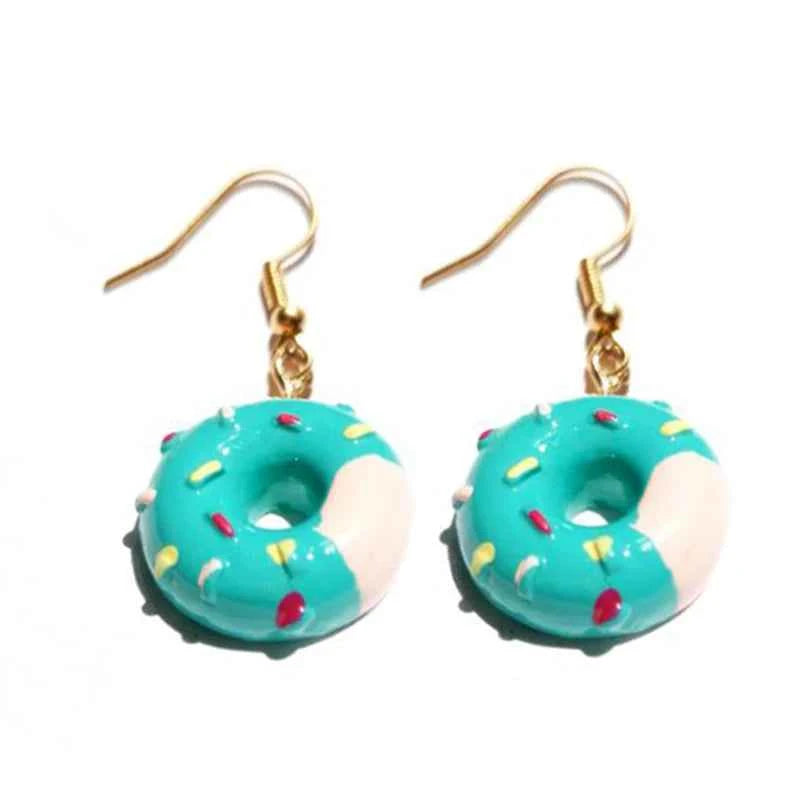 Earring For Women Resin Drop Custom Made Handmade Cute Girls Sweet Gift Cookies Macaron Cake Food Donuts