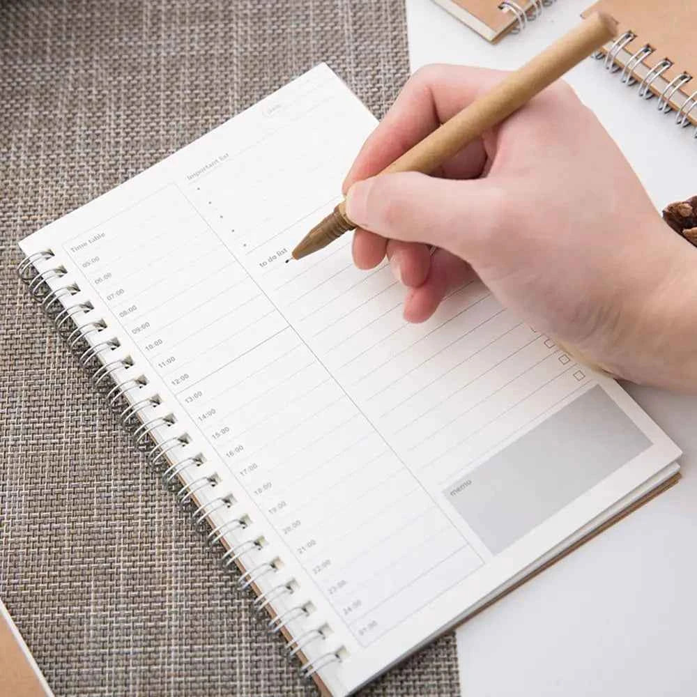 Daily Weekly Monthly Planning Schedule Retro Coil Coil Planner This To Do List Organizer Improve Productivity Manual