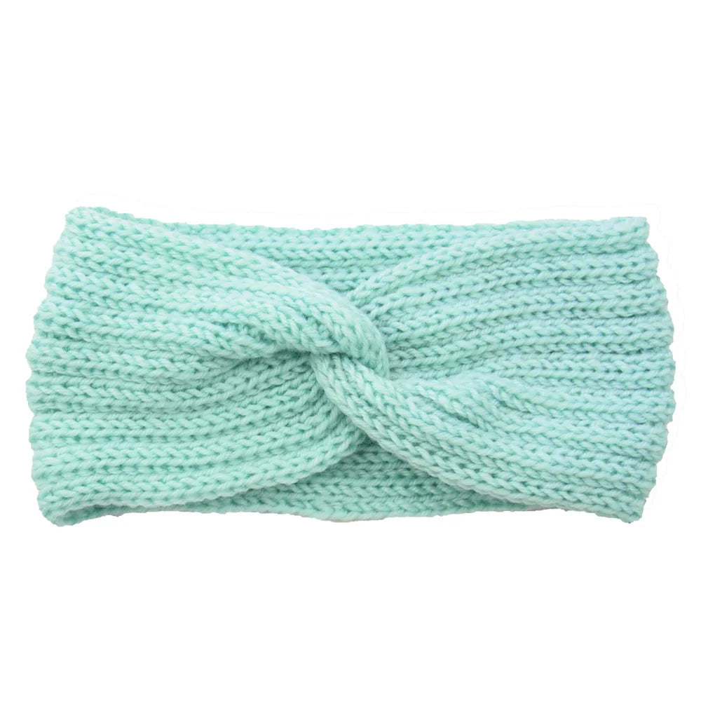 Wool Knitted Knot Cross Headband for Women Autumn Winter Bow Elastic Hairbands Girls Hair Accessories Headwear Hair Bands New - NamafadStore