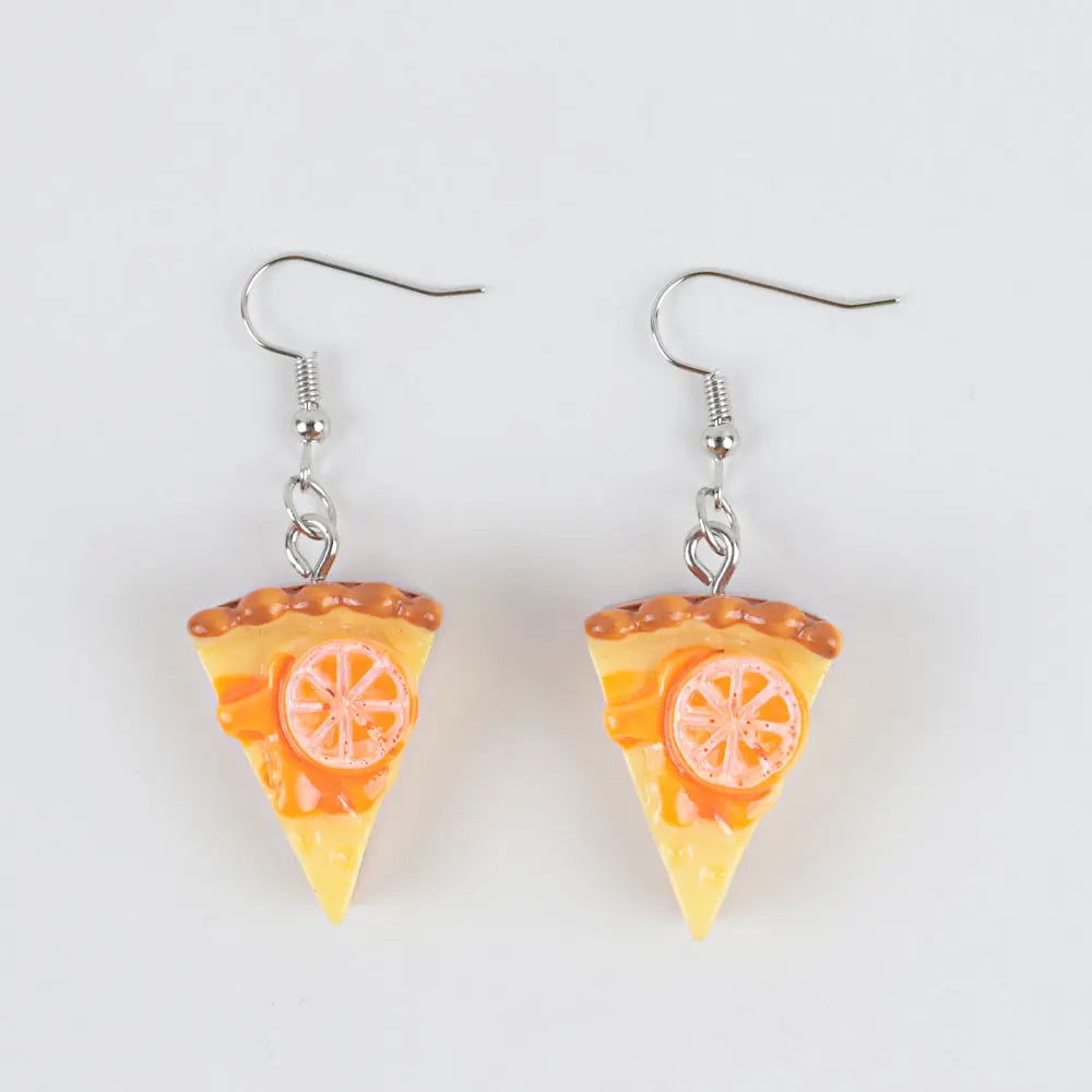 Fashion Cute Funny Chocolate Cake Drop Earrings For Women Girl Geometric Food Shape Donuts Cookies Dangle Earrings Party Jewelry