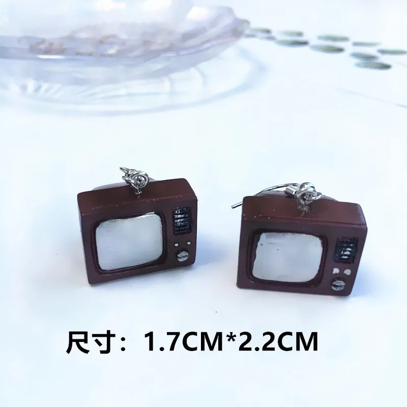 Women Earring Made Cute Girls Eardrop Funny Gift Sweet Handmade Cartoons Mini Fruit Drink Ham Sausage Toothpaste Shampoo